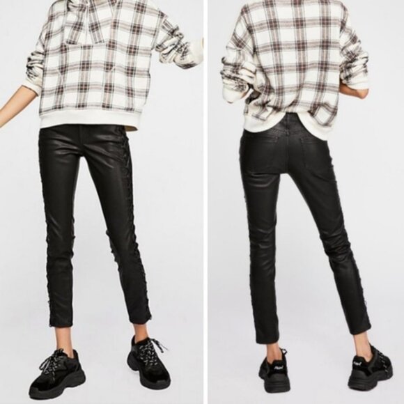 NWT Blank NYC Faux Leather Legging The Reade Crop Pants Size 26 New With Tags - Picture 2 of 11
